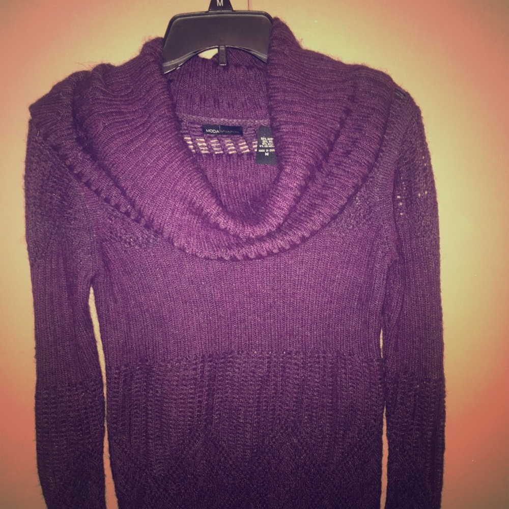 open knit sweater